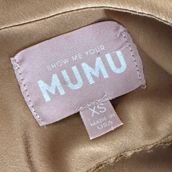 Show Me Your Mumu Copper Luxe Sabine Micro Mini Slip Dress Size XS - Picture 5 of 6